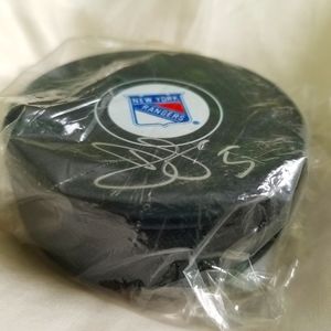 Dan Girardi Signed New York Rangers Puck
